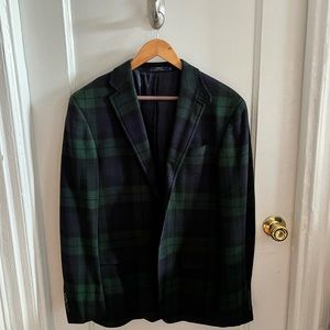 Ralph Lauren Black Watch Plaid (Navy and Green) 38R Blazer